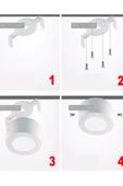 luxshome Modern Plofenyer Tavana Sıfır Yuvarlak Led Panel Spot Lamba Glop Armatür Avize 3200k Sarı Işık - 7