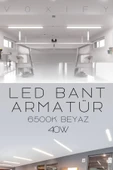 Voxify 120cm Beyaz Işık Yatay Bant Florasan Aydınlatma 40w Led Işık Aydınlatma Ev Ofis Işyeri Depo Garaj - 1