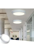 luxshome 24w Büyük Boy Tavana Sıfır Led Plofonyer Avize Armatür Banyo Tuvalet Balkon Lambası Armatürü Beyaz - 1