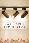 Voxify Raylı 3 Spotlu Aydınlatma Sistemi Siyah Kasa Gün Işığı Tavan Armatürü - 1