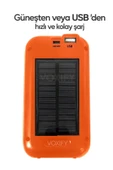 Voxify Panelli Power Bank Telefon Şarjlı Fener Işıldak 32 Smd Ledli El Feneri Ev Kamp Outdoor Aydınlatma - 3