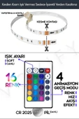 Voxify Şerit Led 5 Metre Animasyonlu Ambians Aydınlatma Kumandalı Trafolu Rgb Şerit Işık Aydınlatma Led - 3