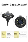 Voxify Solar Saplamalı Lamba Bahçe Aydınlatma Spot Beyaz Işık ve Rgb Şık Dekorasyon Aplik - 5