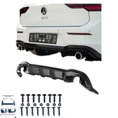 VW Golf MK8 GTI / R-Line 2020-2024 Arka Difüzör / VW Golf MK8 Makyajlı GTI / R-Line 2024+ Arka Difüzör - 3