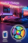 Voxify Yatak Odası Aydınlatma 5 Metre Animasyonlu Kumandalı Rgb Şerit Işık Aydınlatma Parti Led - 1