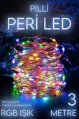 Voxify RGB Pilli LED Işık 3 Metre | İç ve Dış Mekan Parti Dekorasyonu, Renkli Kutlama Işığı - 8