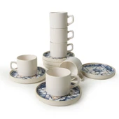 Keramika Wave Flow Stackable Çay Takımı 12 Parça 6 Kişilik 22750-51 - 9