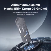 RaXius DK03 USB-A/Type-C Kablolu RGB 22x80 M.2 NVMe Taşınabilir Harici SSD (Boş Kutu) - 7