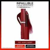 L'Oréal Paris Infaillible Laque Resistance Likit Parlak Ruj - 550 Noir Cherry - 1