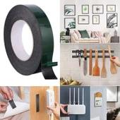 Çift Taraflı Köpük Sünger Bant Eva Montaj Bandı Siyah 30 mm x 10 Metre 1 Adet - 3