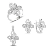 Gümüş Zirkon Taşlı Set - 1