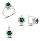 Gümüş Zirkon Taşlı Set - 1