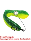 Sea Horse Nemesis Shad 10 cm Yellow Green 5'li Paket Silikon Suni Yem - Turna Levrek Silikonu - 3