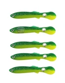 Sea Horse Nemesis Shad 10 cm Yellow Green 5'li Paket Silikon Suni Yem - Turna Levrek Silikonu - 1
