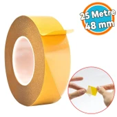 Şeffaf Çift Taraflı Filmik Film Bant Şerit Montaj Bandı 48 mm x 25 Metre Çok Amaçlı Güçlü 1 Adet - 1