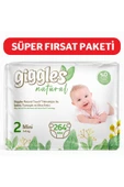 Natural 2 Numara Mini Pamuklu Bebek Bezi 264 Adet - 1