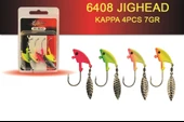 Captain Jig Head Kappa 4'lü Mix Set Kaşıklı Jig Head 6408 7 gr - 4 Adet 7 Gram Jig Silikon Yem Iğnesi Zoka Jig İğnesi - 1