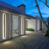 Ip Aplik duvar apliği dekortif açık alan dış mekan lamba aydınlatma ışık Su geçirmez Bahçe Led Modern A-IPD-5068 28W - 4