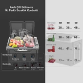 Coolist CLK65W 12/24Volt 220Volt 65 Litre Çift Bölmeli Tekerlekli Outdoor Kompresörlü Oto Buzdolabı/Dondurucu thumbnail 7