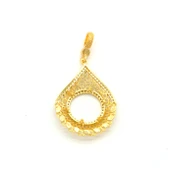Çeyrek Altın Çerçeveli Kolye Ucu Altın Kaplama TGR-681 - 2