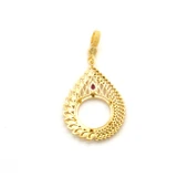 Çeyrek Altın Çerçeveli Kolye Ucu Altın Kaplama TGR-682 - 2