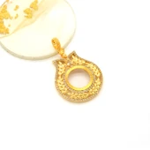Çeyrek Altın Çerçeveli Kolye Ucu Altın Kaplama TGR-703 - 3