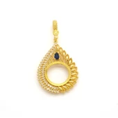 Çeyrek Altın Çerçeveli Kolye Ucu Altın Kaplama TGR-701 - 1