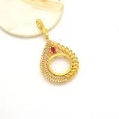 Çeyrek Altın Çerçeveli Kolye Ucu Altın Kaplama TGR-682 - 3