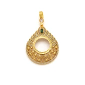 Çeyrek Altın Çerçeveli Kolye Ucu Altın Kaplama TGR-692 - 1