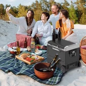 Coolist CLK65W 12/24Volt 220Volt 65 Litre Çift Bölmeli Tekerlekli Outdoor Kompresörlü Oto Buzdolabı/Dondurucu thumbnail 10