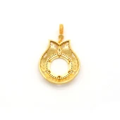 Çeyrek Altın Çerçeveli Kolye Ucu Altın Kaplama TGR-703 - 2