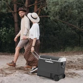 Coolist CLK65W 12/24Volt 220Volt 65 Litre Çift Bölmeli Tekerlekli Outdoor Kompresörlü Oto Buzdolabı/Dondurucu thumbnail 6