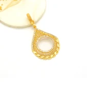 Çeyrek Altın Çerçeveli Kolye Ucu Altın Kaplama TGR-681 - 3