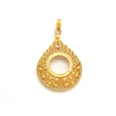 Çeyrek Altın Çerçeveli Kolye Ucu Altın Kaplama TGR-689 - 1