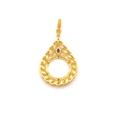 Çeyrek Altın Çerçeveli Kolye Ucu Altın Kaplama TGR-642 - 2