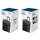 Mikado MD-90BT Bykalite Boomer 80W 2 Adet UHF Mikrofonlu USB+TF+AUX+ Bluetooth Destekli Siyah Profesyonel Ses Sistemi - 7