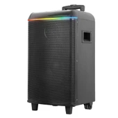 Mikado MD-90BT Bykalite Boomer 80W 2 Adet UHF Mikrofonlu USB+TF+AUX+ Bluetooth Destekli Siyah Profesyonel Ses Sistemi - 3