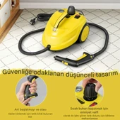 QASUL Buharlı Temizleyici 2000W Tekerlekli Temizleme Makinesi 1.8L Su Kapasitesi ve Aksesuar Seti - 5