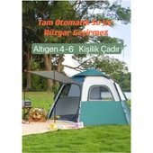 - Tam Otomatik Su ve Rüzgar Geçirmez Gölgelikli Altıgen Çadır Aile Çadırı 280*240*155 cm - 1