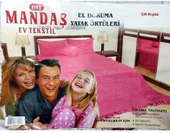 Tavşan Tüyü Peluş El Dokuma Yumuşak Dokulu Çift Kişilik Yatak Örtüsü (280x260)kremit - 5