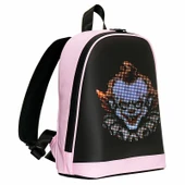 MİNİ SMART BAG Pembe Led Ekranlı Sırt Çantası, Motorcu Çantası - 3