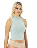 6 Adet Kota Bayan Balıkçı Yaka Ribana Pedli Krop Atlet 6805 thumbnail 1