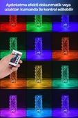 Dokunmatik Kristal LED RGB Masa Lambası-Uzaktan Kumandalı Dekorasyon Lambası-USB Şarjlı B53 - 2
