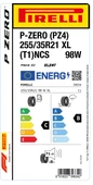 Pirelli 255/35R21 98W Xl T1Ncs Elt L.S. P-Zero Pz4 C-B-71 Yaz Oto Lastiği (Üretim Yılı: 2024) - 2