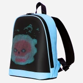 MİNİ SMART BAG Mavi Led Ekranlı Sırt Çantası, Motorcu Çantası - 3