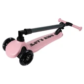 Let's Ride 3 Tekerlekli Katlanabilir Işıklı Scooter Pembe - 4