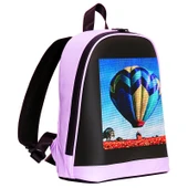 MİNİ SMART BAG Mor Led Ekranlı Sırt Çantası, Motorcu Çantası - 2