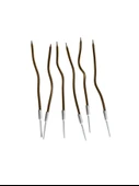 Eğik Pasta Mumu Sarı Renkli  6 lı 14 cm - 1