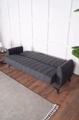 Kilim Mobilya Linda Üç Kişilik Kanepe Yüksek Ayaklı Gri - 2