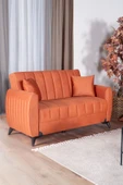 Kilim Mobilya Linda Iki Kişilik Kanepe Yüksek Ayaklı Turuncu thumbnail 1